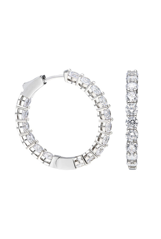 Pave Hoop Earring