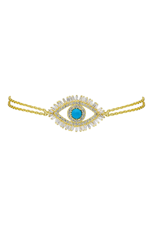 Golden Age Baget Evil Eye Choker Kolye