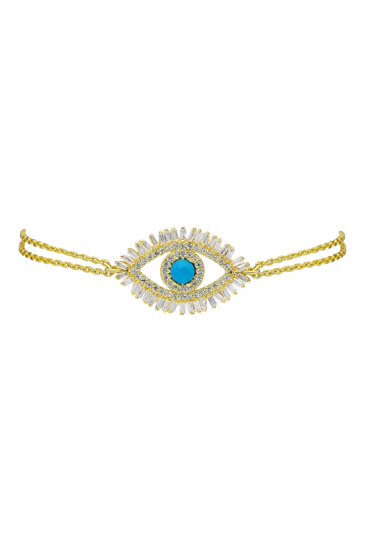 Golden Age Baget Evil Eye Choker Kolye